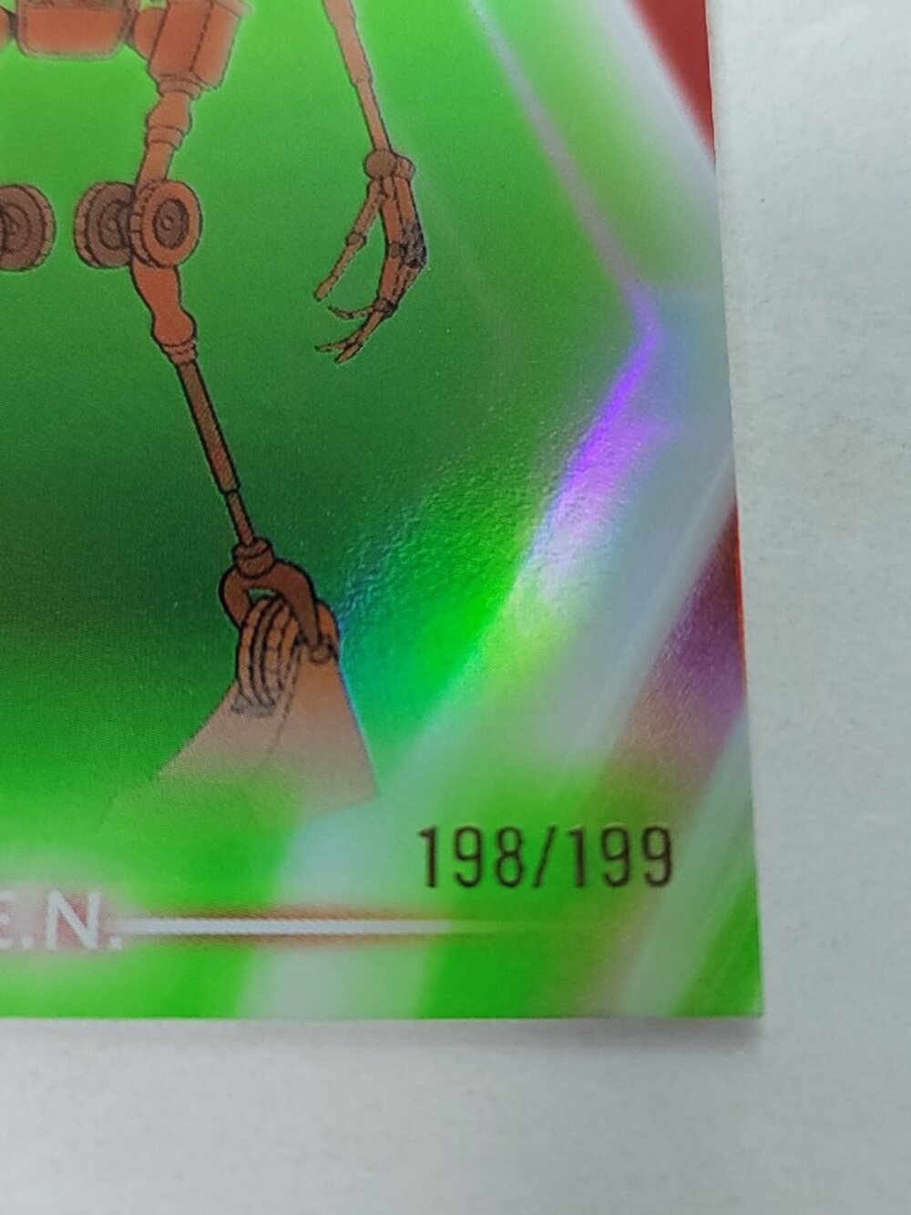 B.E.N. Topps 2026 Disney Neon Holo Parallel Refractor Limited 198/199 BEN - Picture 3 of 4